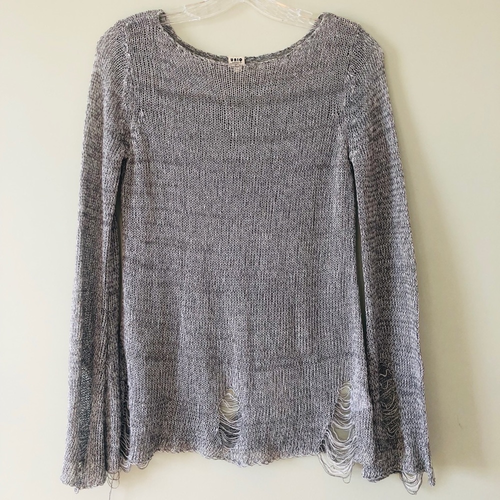 Sheer Knit Sweater Top